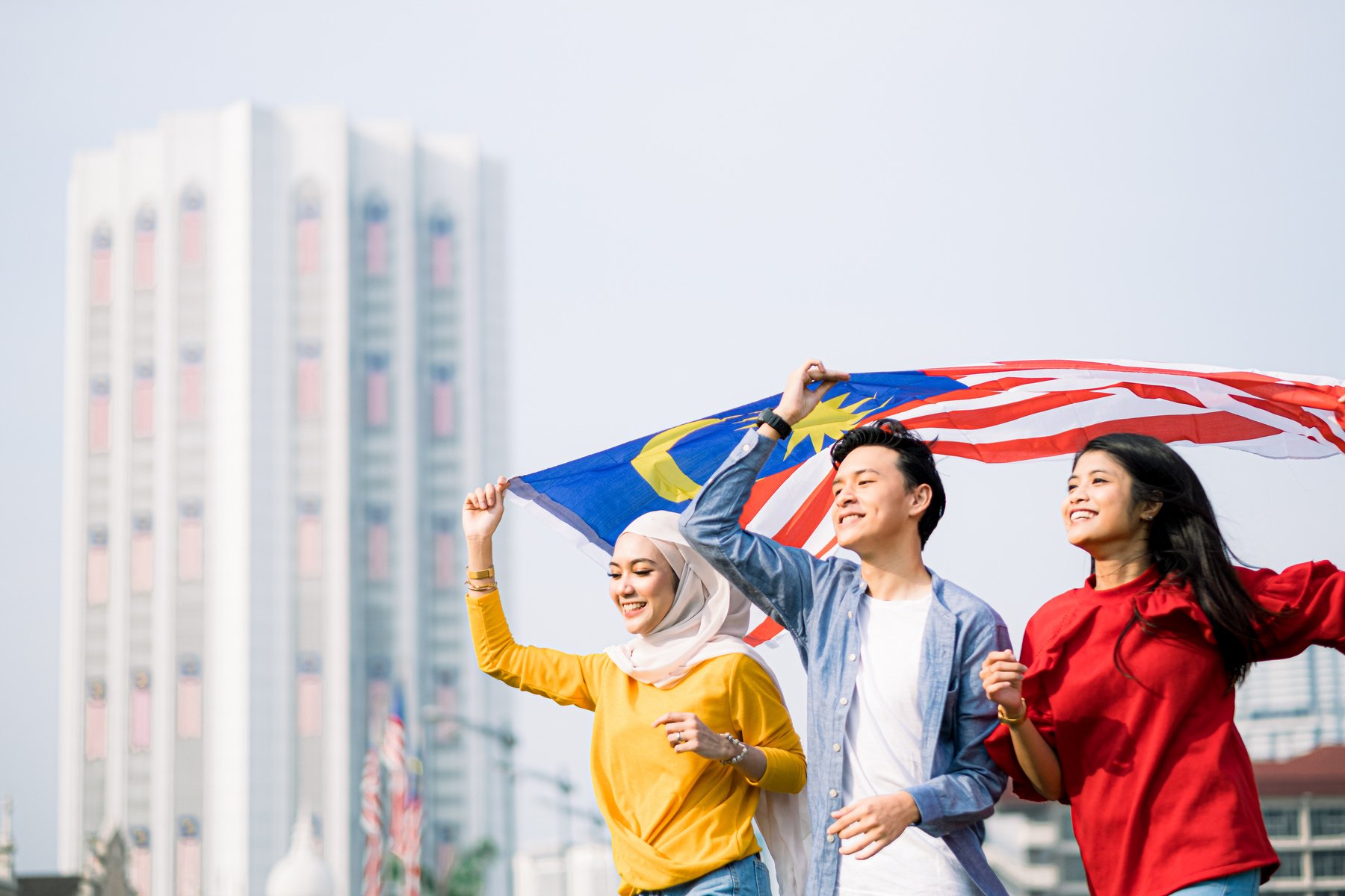 Young Adult Celebrating Malaysia Independence Day